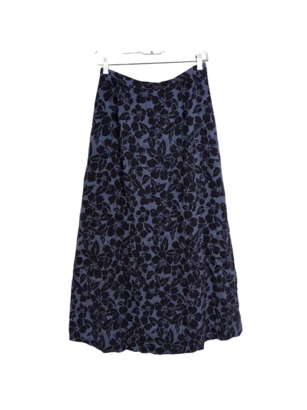 Talbots Silk Floral Maxi A Line Skirt Womens Size 8 Hibiscus Vintage 90s Lined
